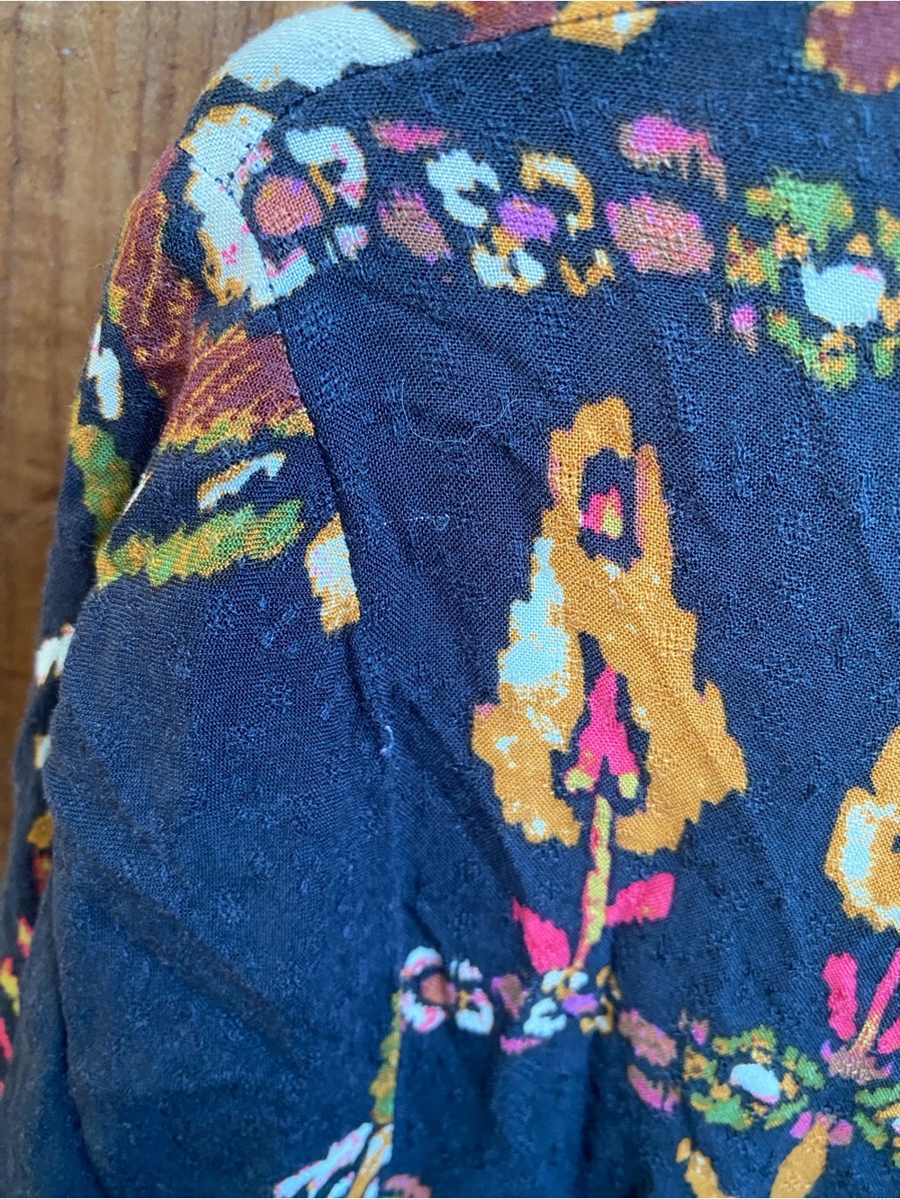 Free People Foley Maxi Dress Medium Boho Floral Print Button Front Festival - Picture 7 of 8